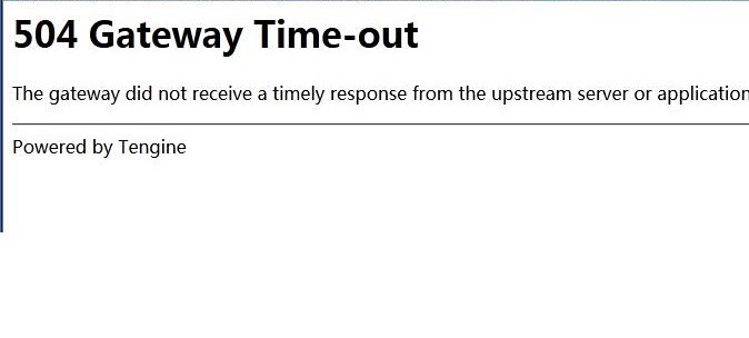 504 Gateway Time-out