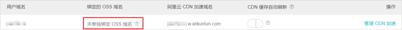 通过阿里云CDN加速域名无需再绑定OSS域名